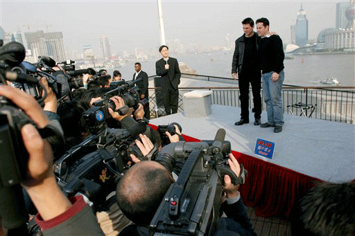 Filming in Shanghai 
