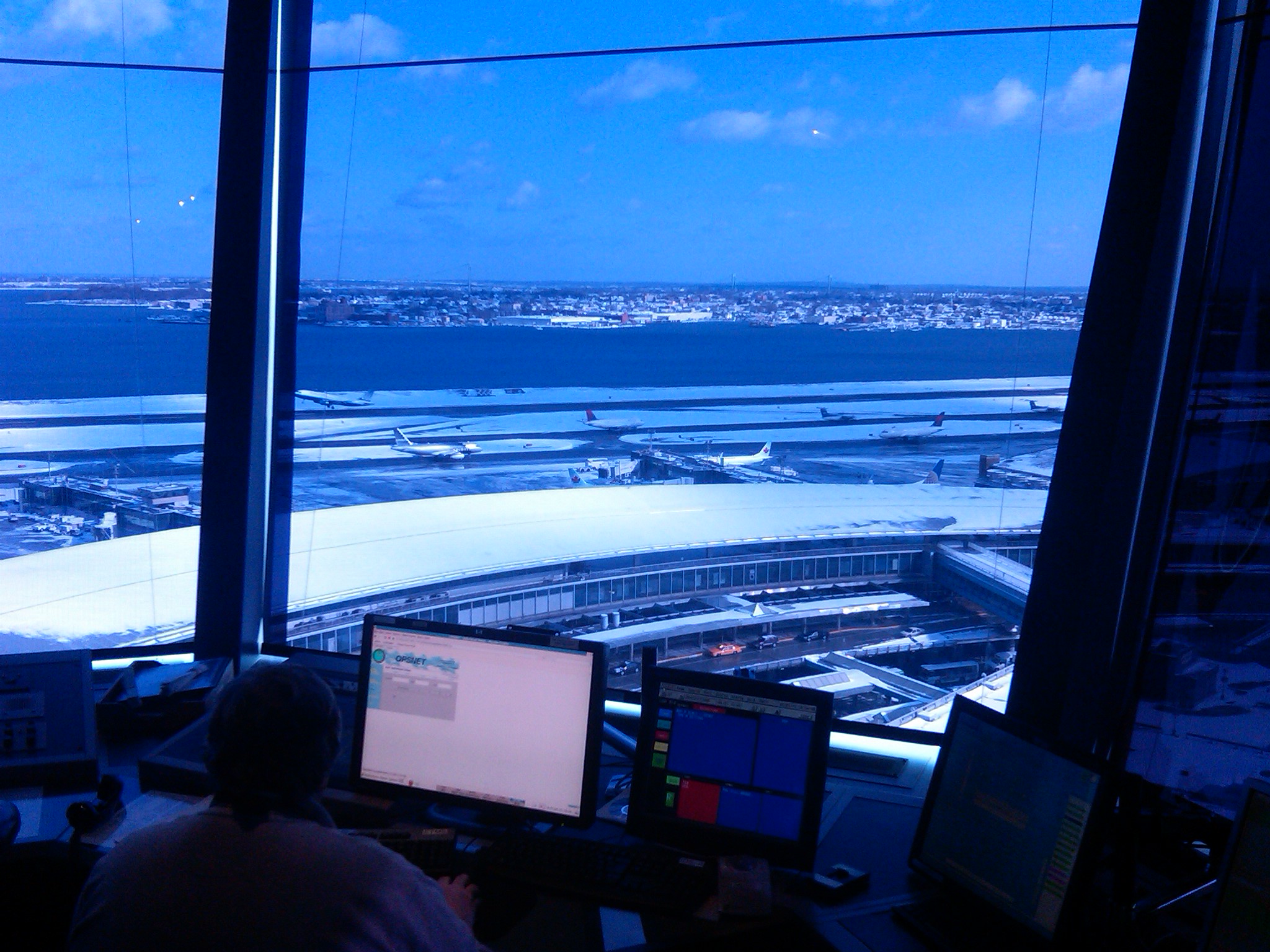 From Inside the LaGuardia Tower (Photo: Rich Lamb/WCBS 880) 