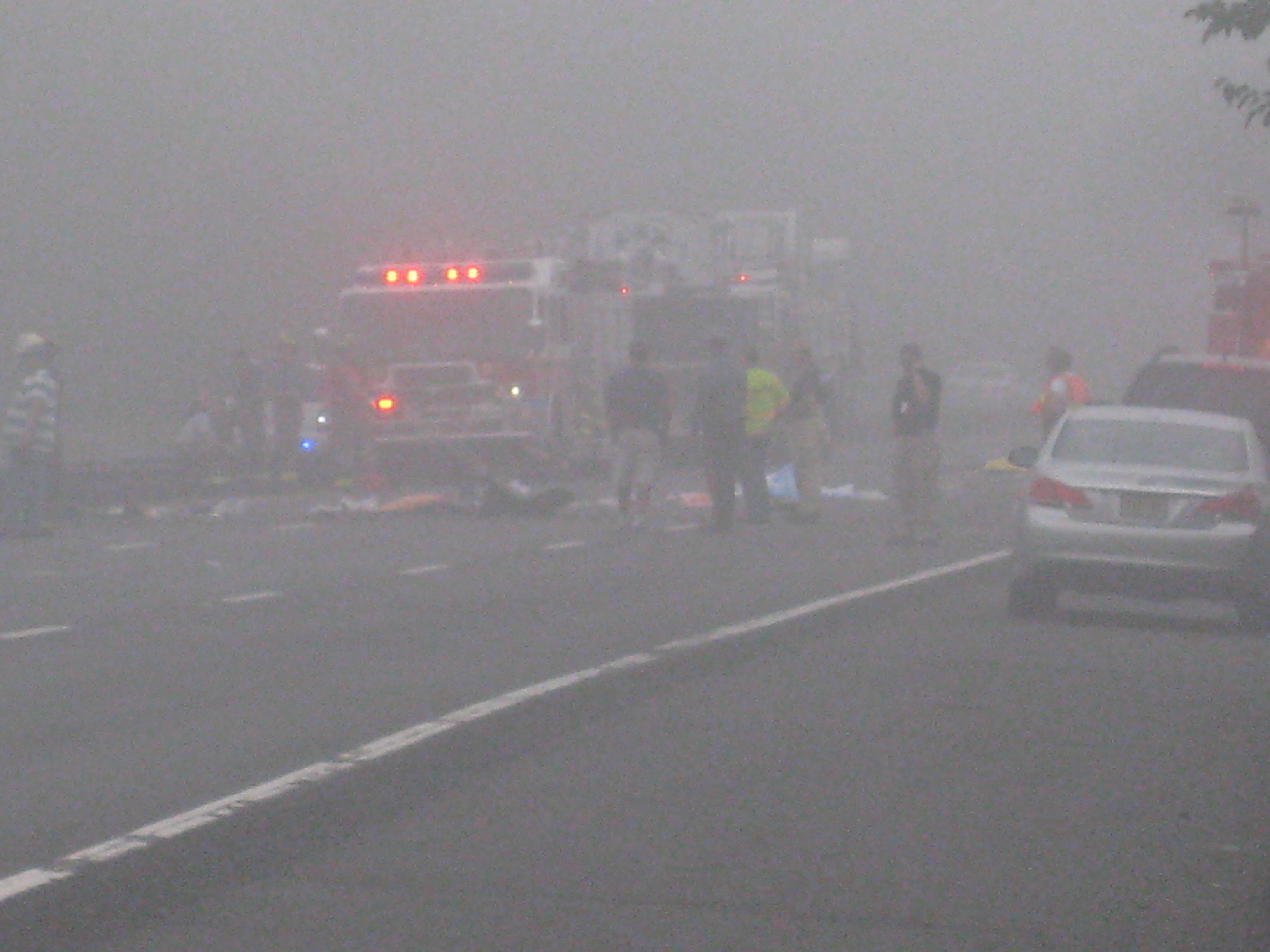 Foggy Garden State Parkway Crash 