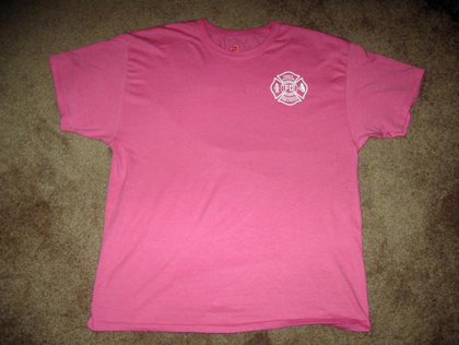 North Hudson Firefighters Pink Shirts 
