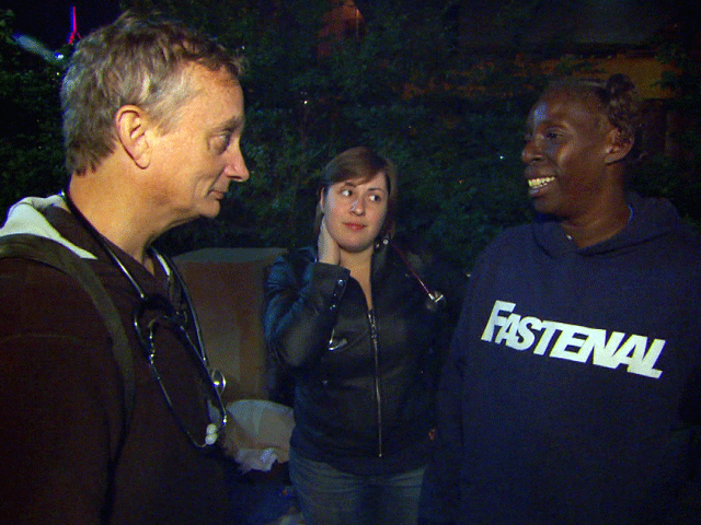 Dr. Jim Withers dispenses street medicine to homeless people in Pittsburgh.  