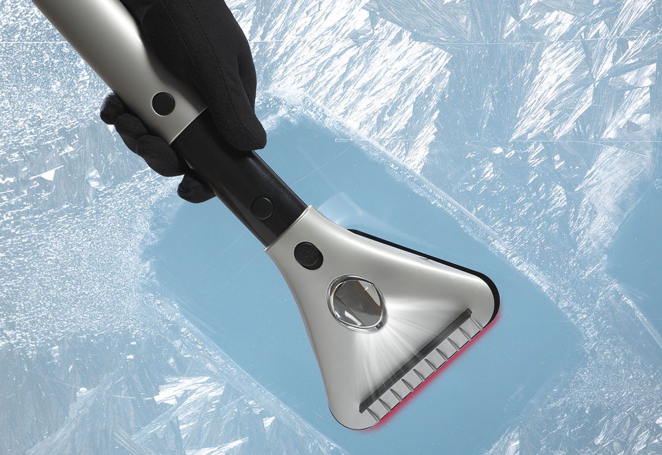 Car gift guide - heated ice scraper 