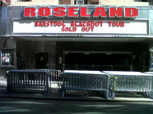 Roseland Ballroom Barstool Blackout Tour 