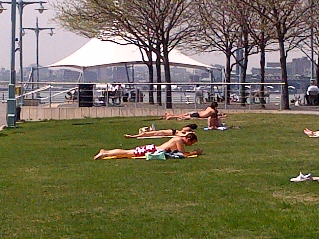 Hudson River Sunbathing 