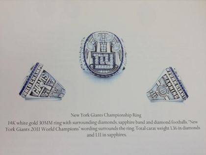 Giants ring tweeted by Weatherford 