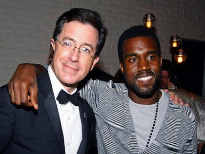 Stephen Colbert and Kanye West at Comedy Central's Primetime Emmy Awards Party 
