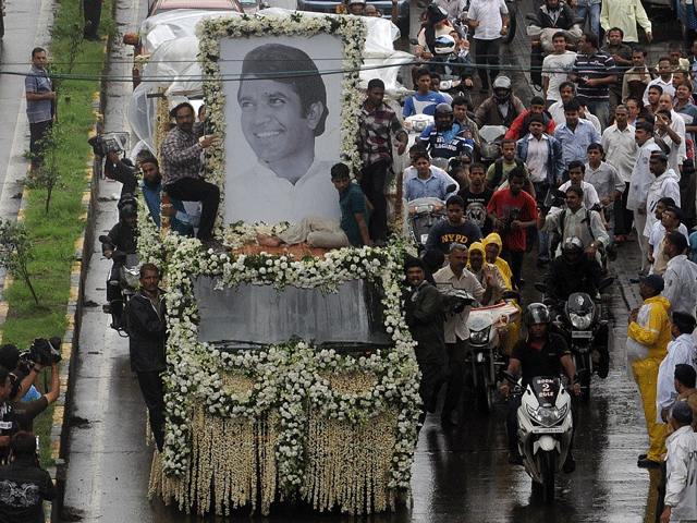 Rajesh Khanna's Bollywood funeral 