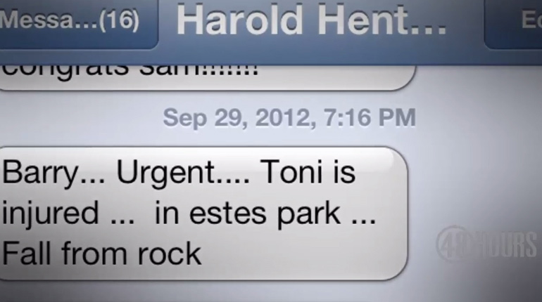 Part of the text Harold Henthorn sent to his brother-in-law on Sept. 29, 2012. 