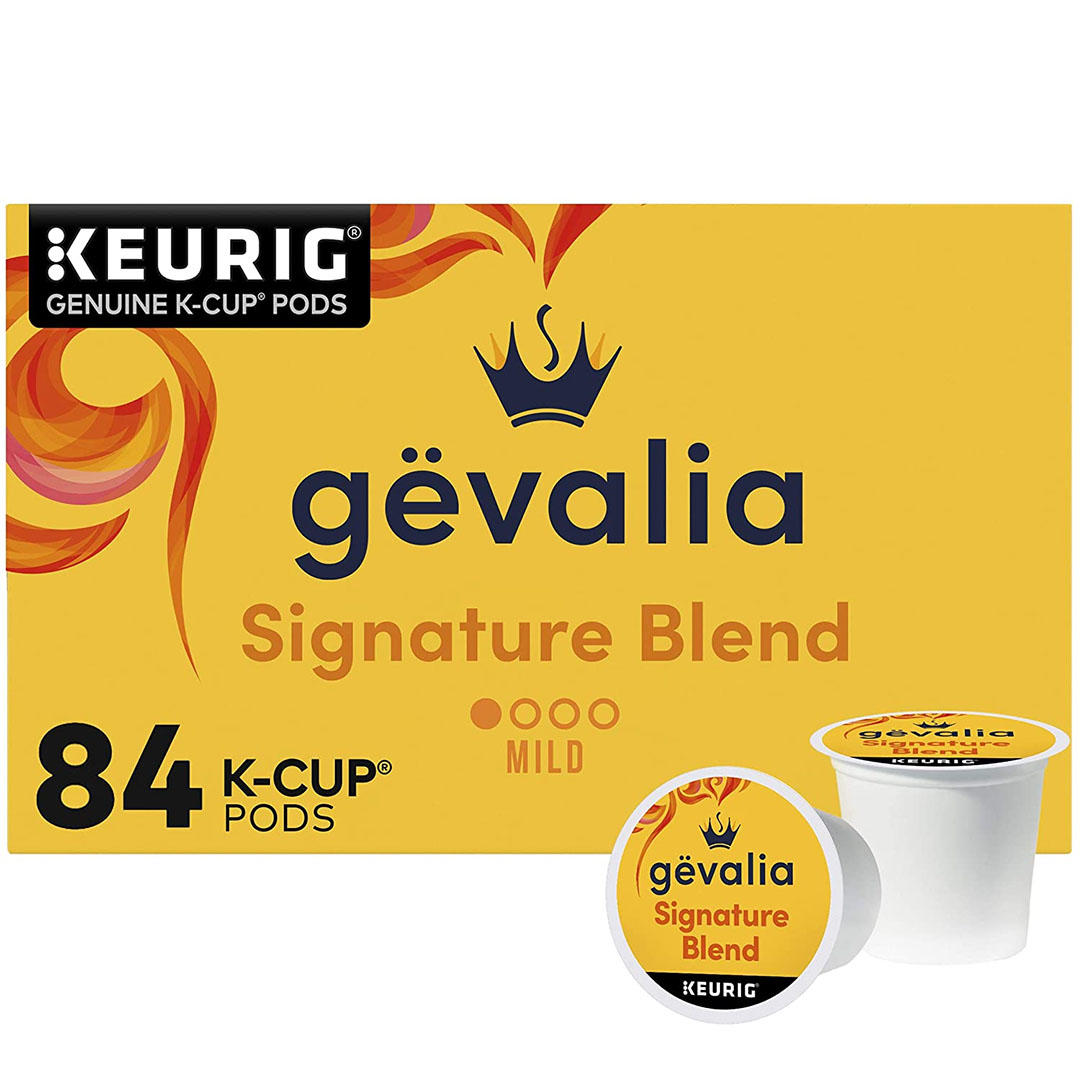 GEVALIA Signature Blend Coffee, Mild, K-CUP Pods, 84 Count 
