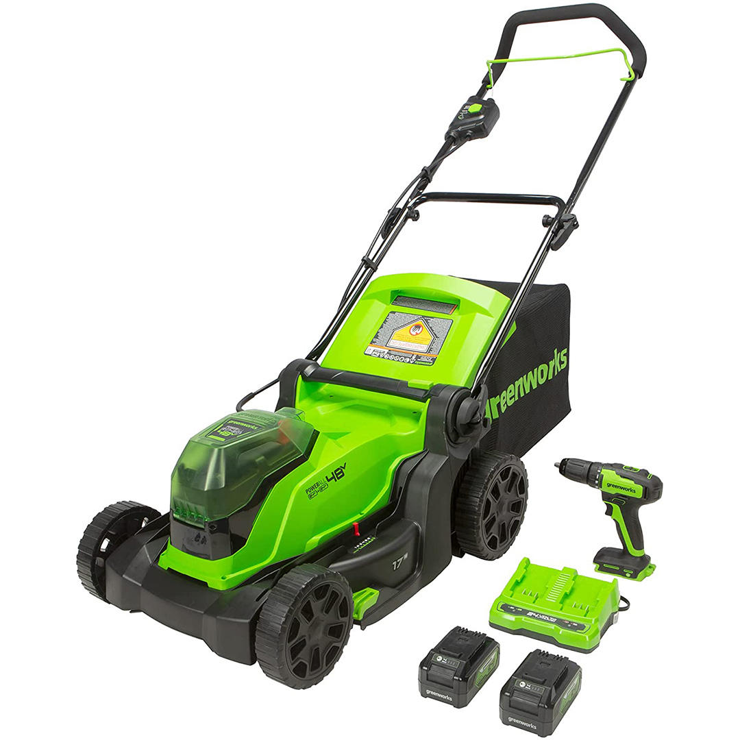 Greenworks 48-volt, 17-inch brushless cordless lawn mower 