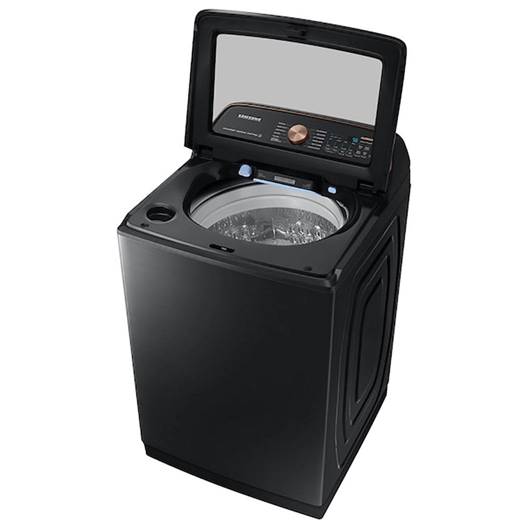 5.5 cu.  ft.  Extra-Large Capacity Smart Top Load Washer with Auto Dispense System in Brushed Black 
