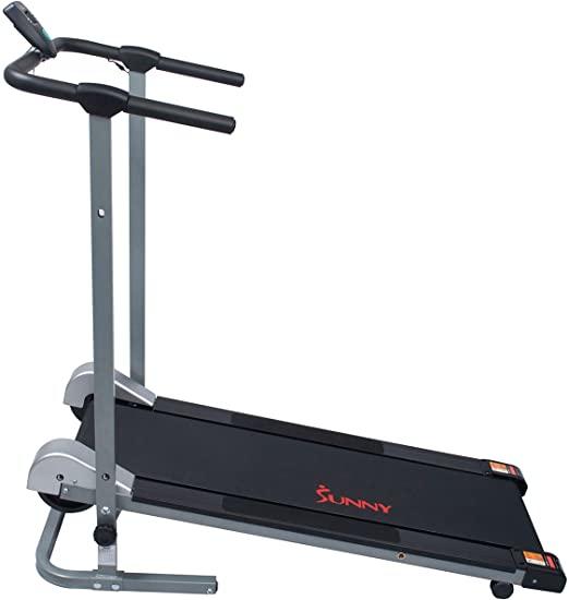 Sunny Health & Fitness SF-T1407M foldable manual walking treadmill 