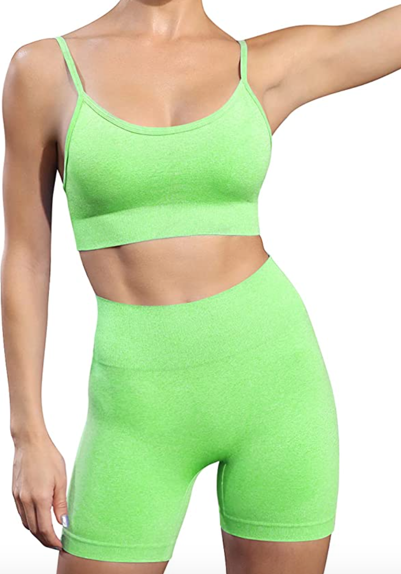 High-waisted seamless workout set