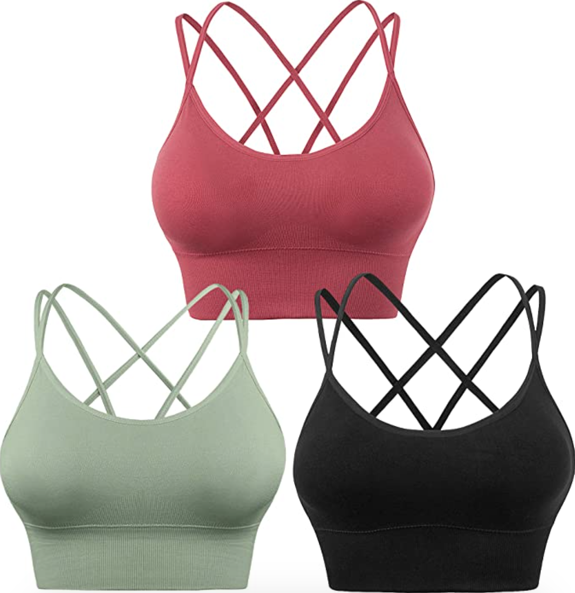 Evercute cross-back sports bras: $25 and up 
