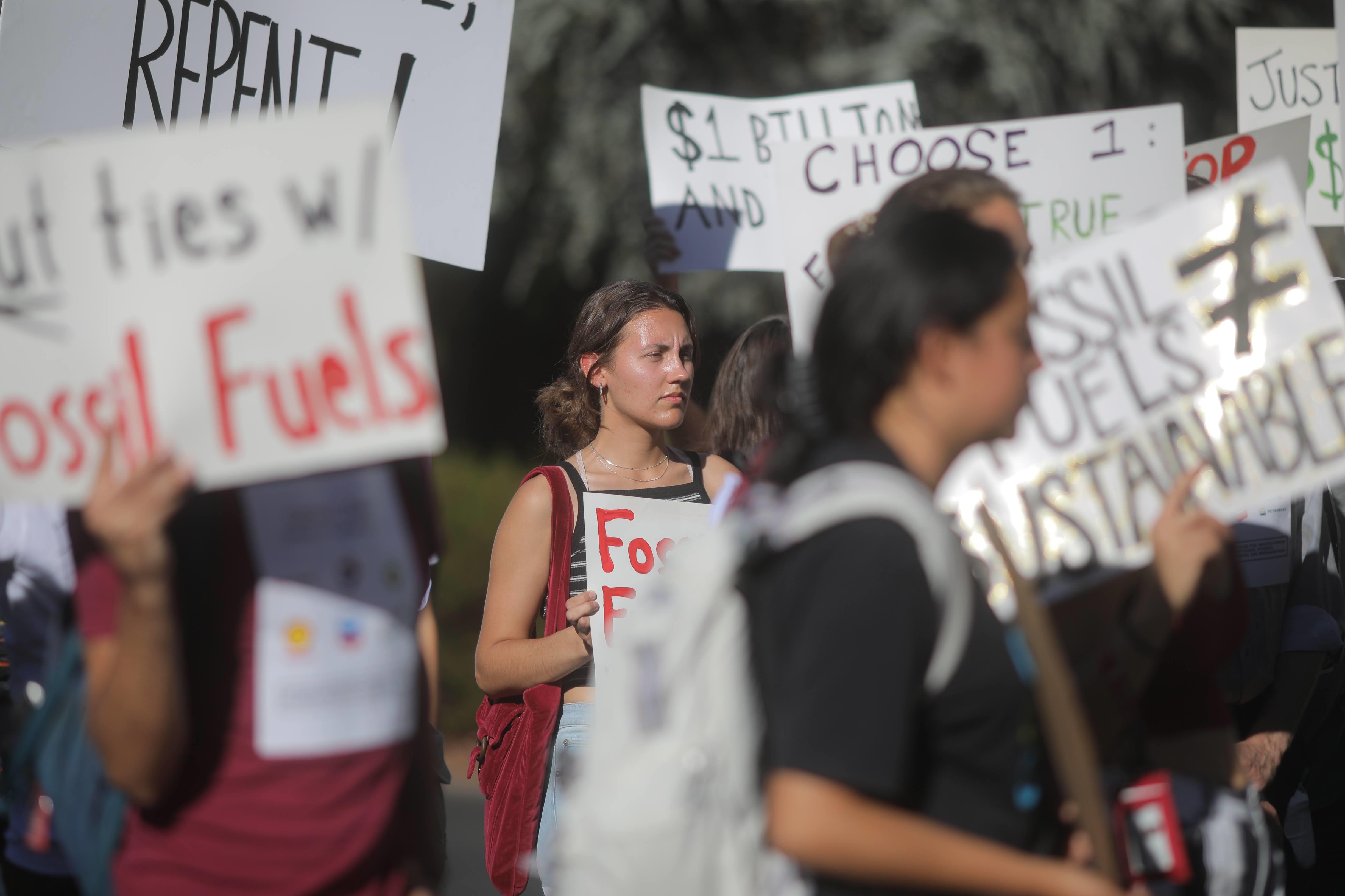 Protesters at Stanford University 