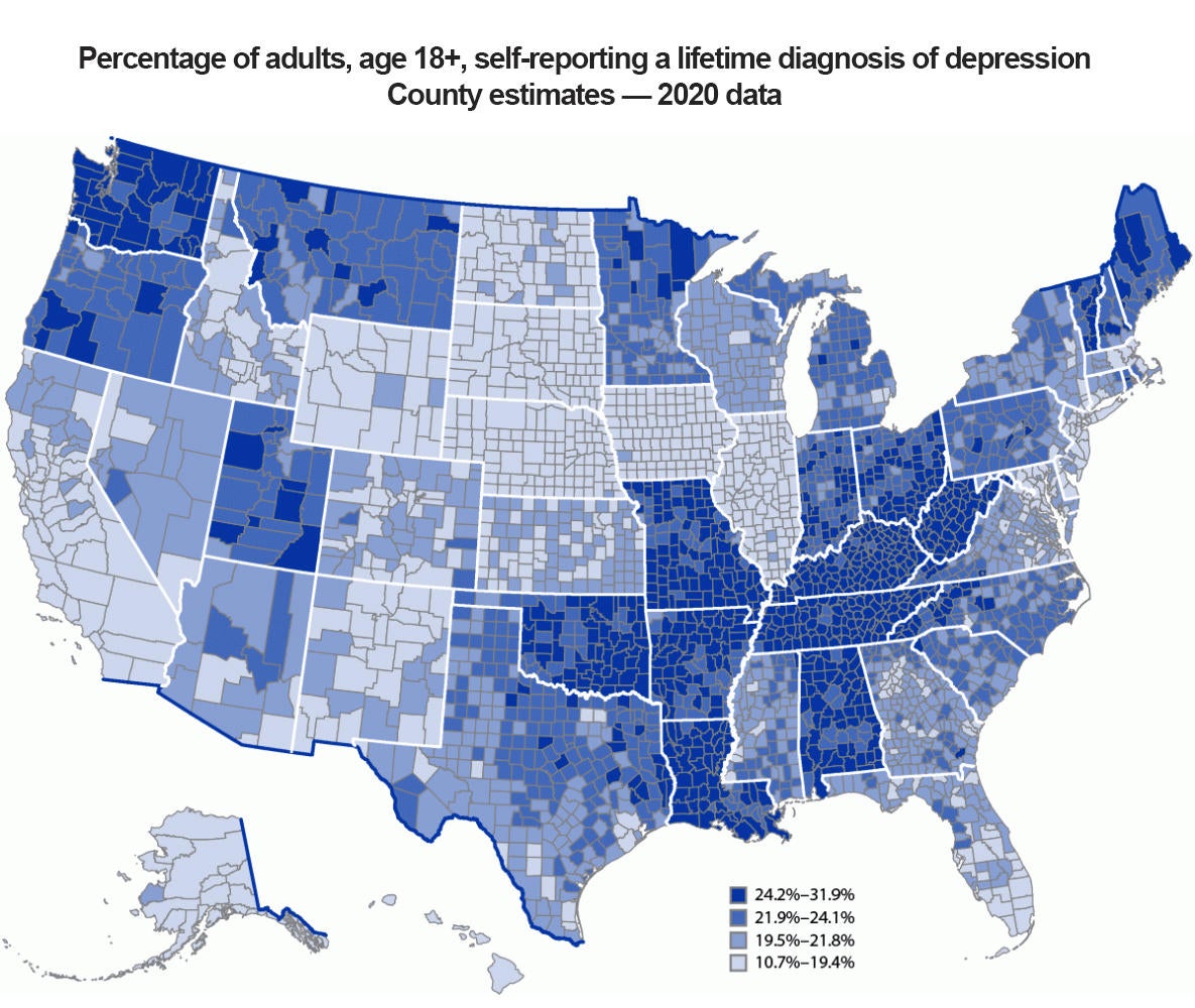 Cdc Depression Statistics Mental Health Data Brief (2021)