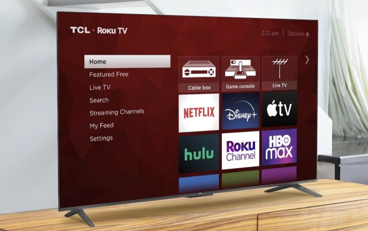TCL TV on table 