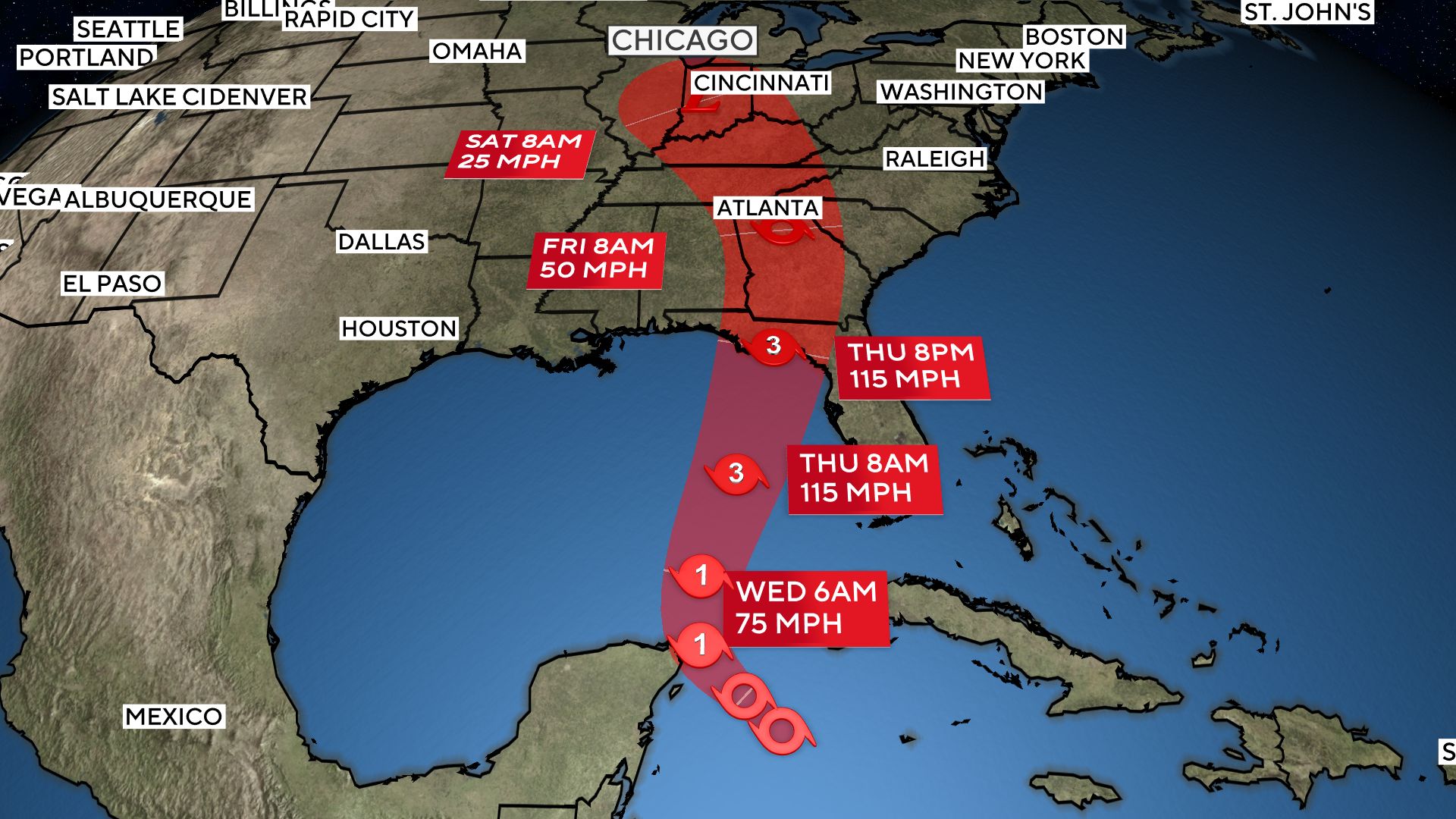 Pronóstico de la tormenta tropical Helene