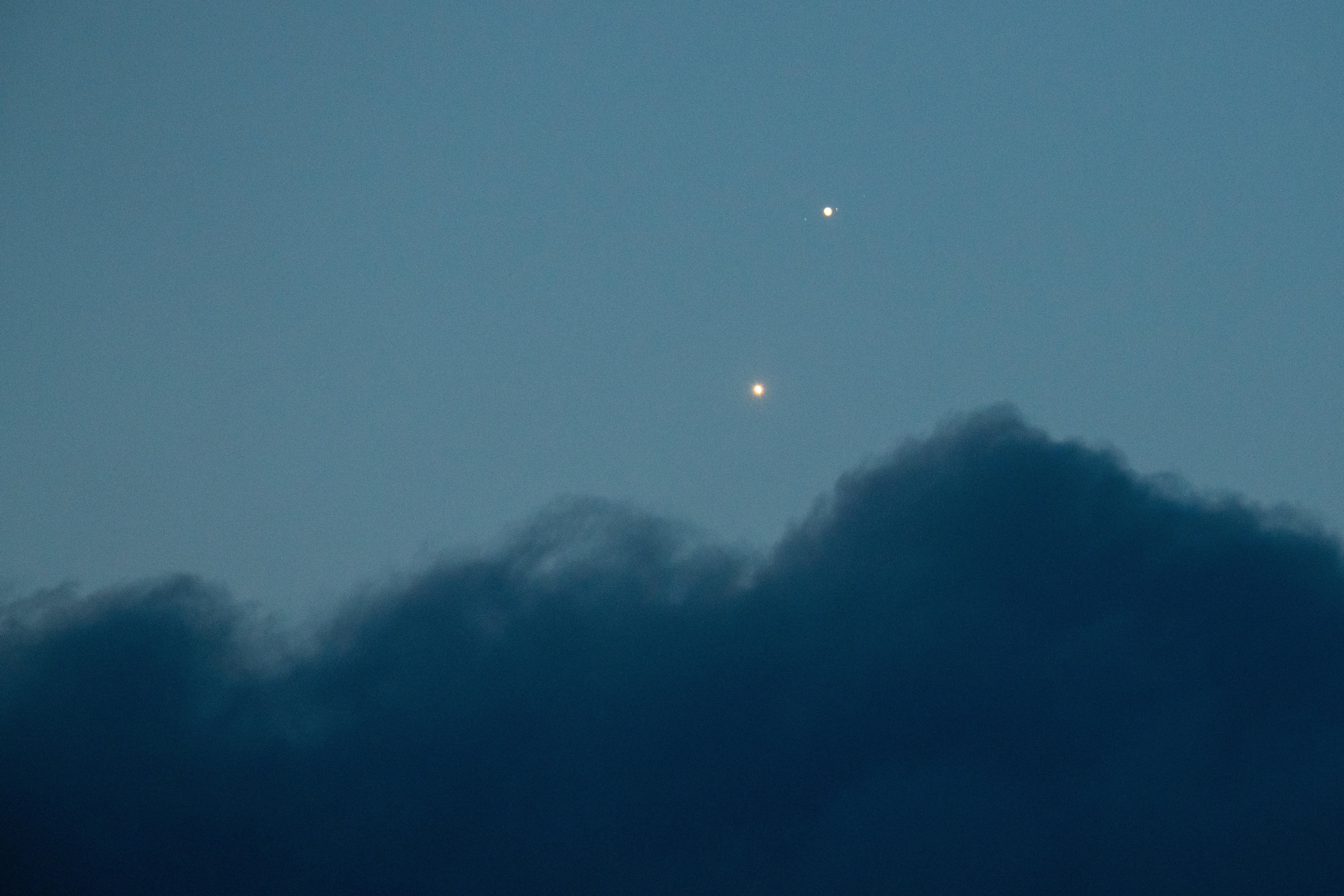 Jupiter And Venus Reaching Conjunction In Italy 