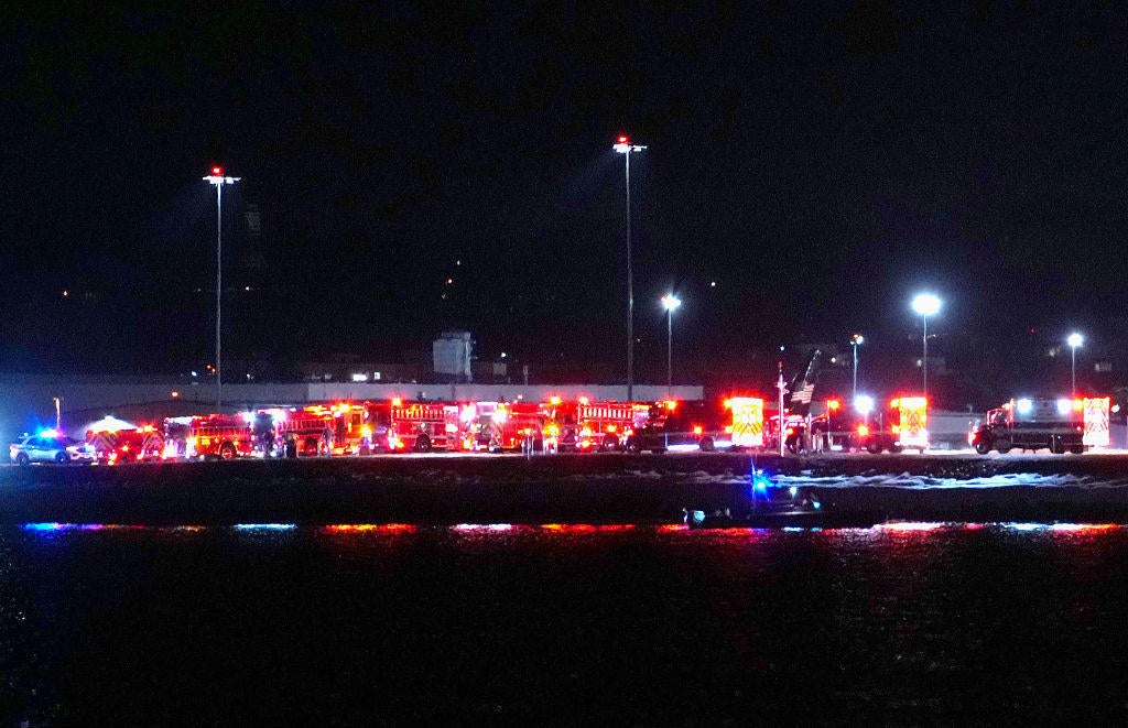 The emergency crew responds to aircraft accidents near Reagan National Airport. 