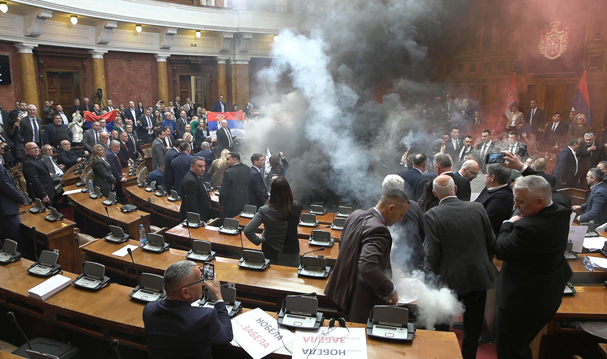 Serbia Parliament Injuries 