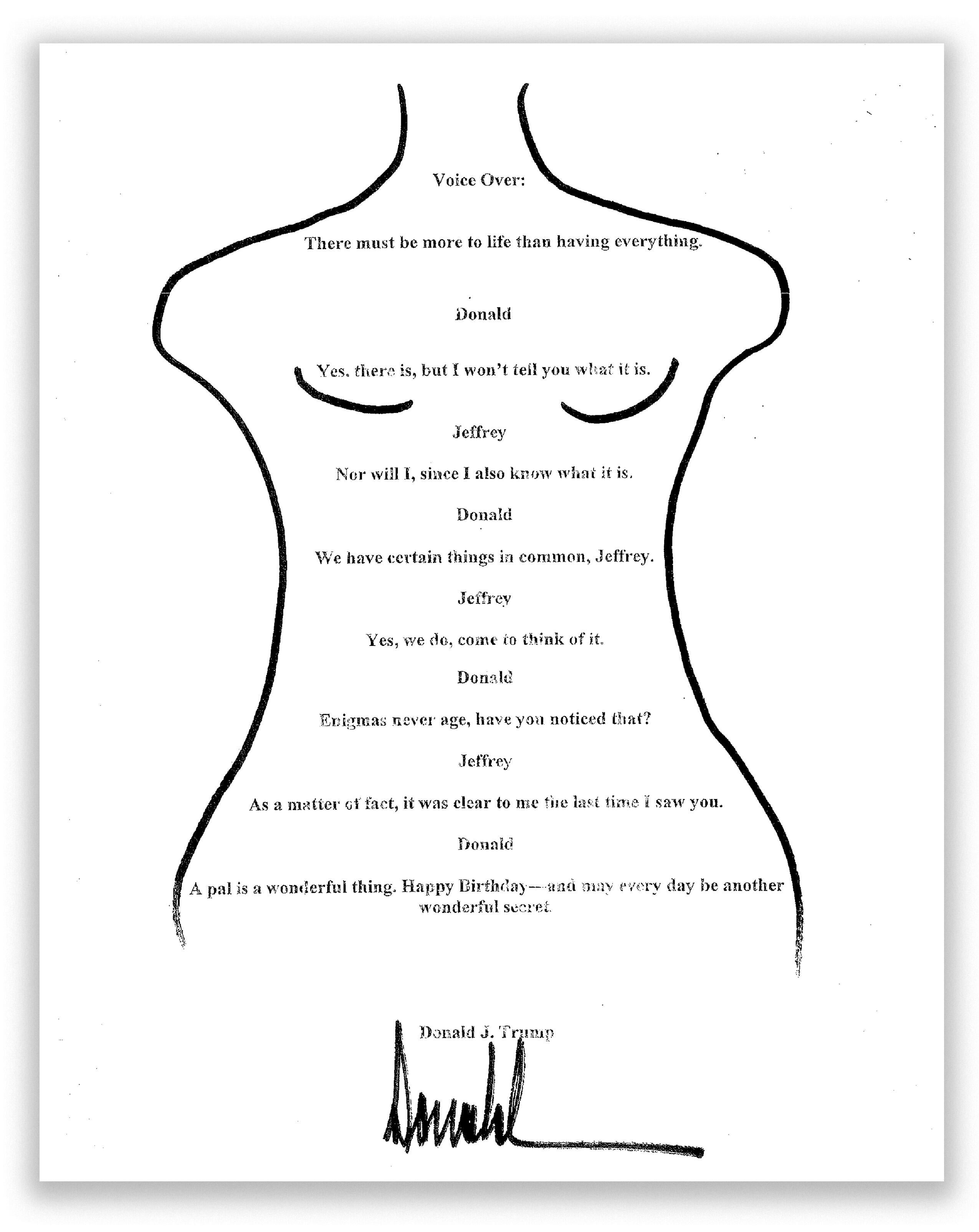 Jeffrey Epstein birthday letter 