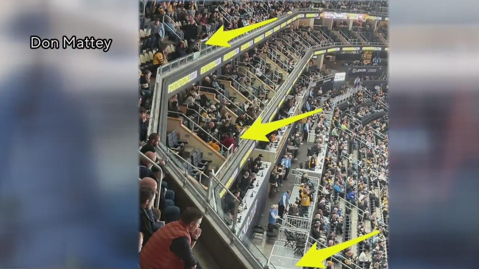 Man falls from stands at PPG Paints Arena during Penguins-Blues game