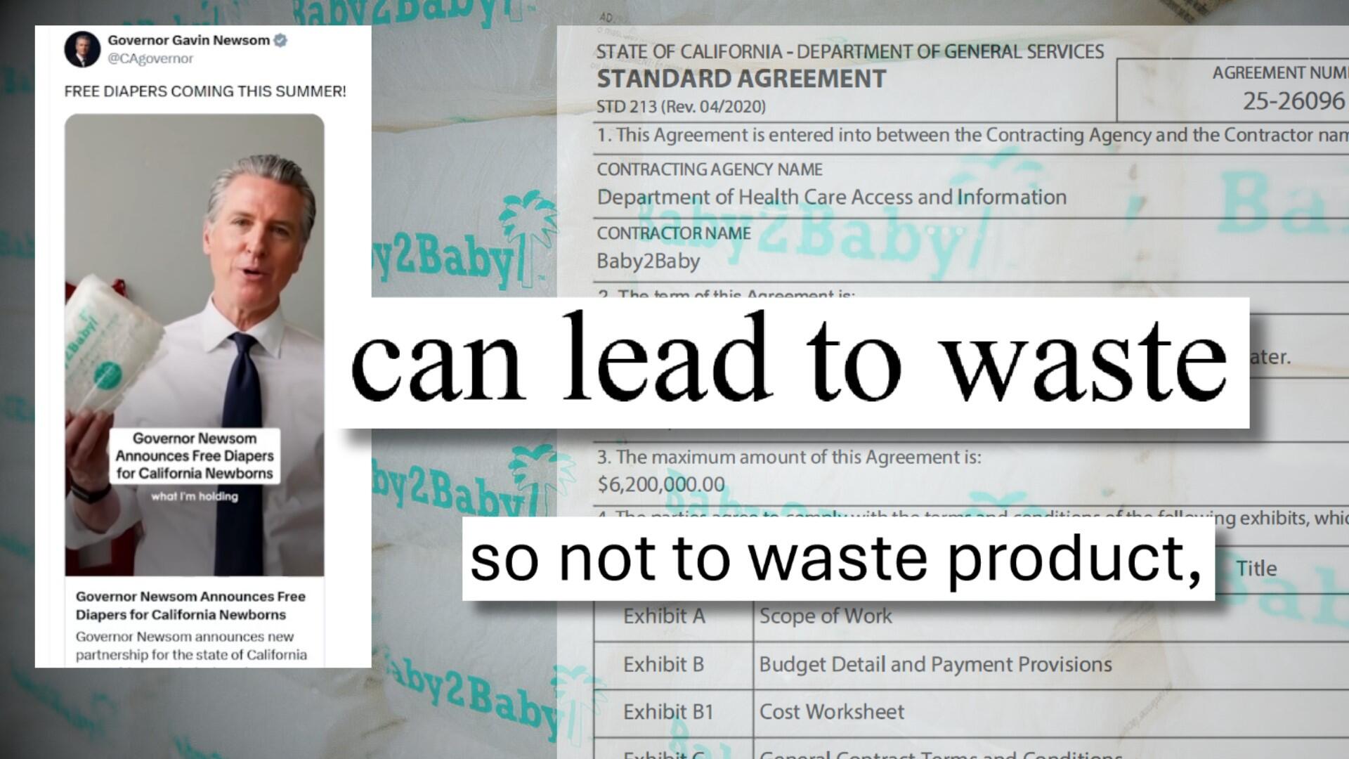 What records reveal about Newsom's taxpayer-funded, California-branded free diaper program