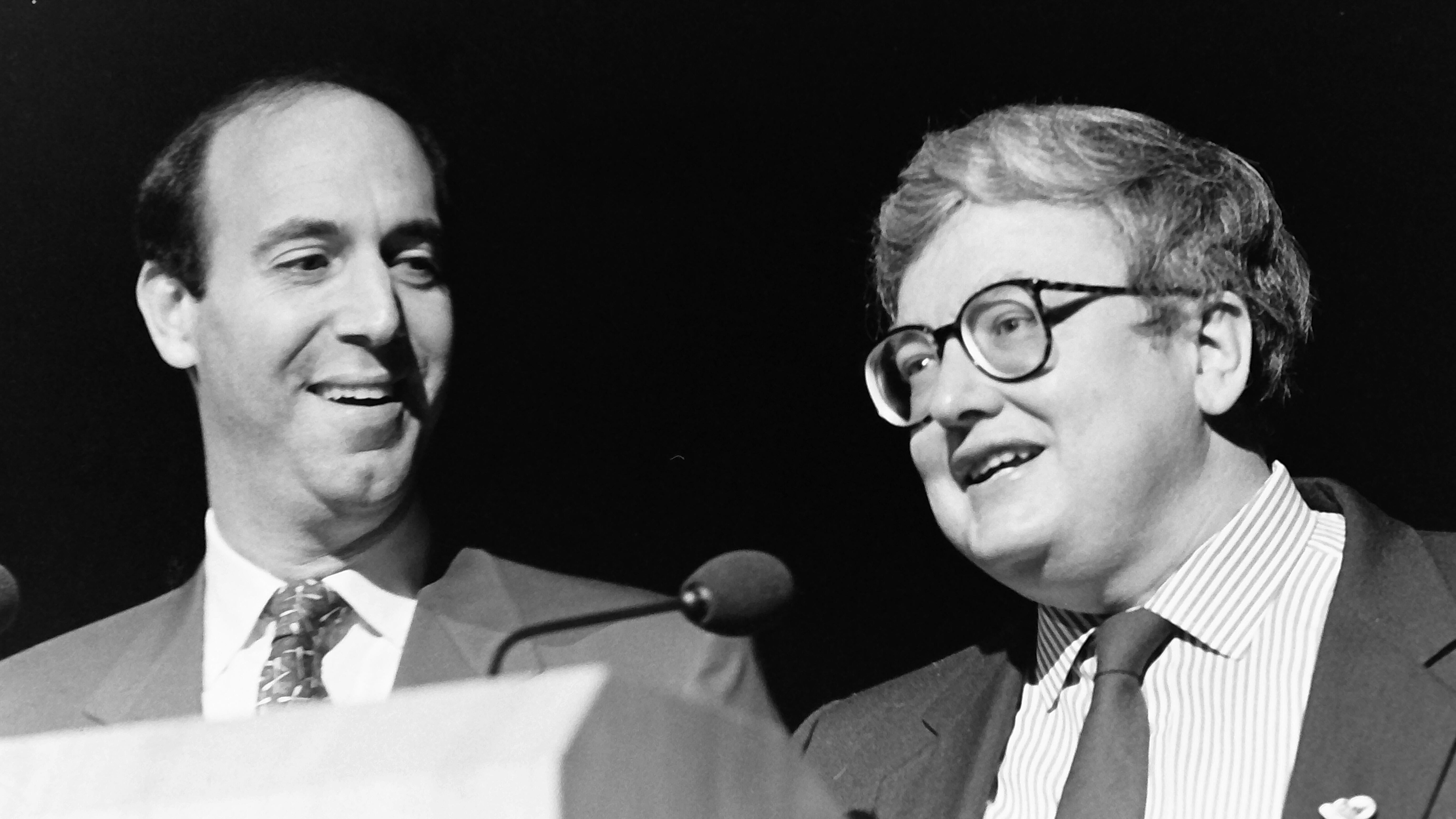American Film Critics Siskel & Ebert At National Association of Broadcasters Convention