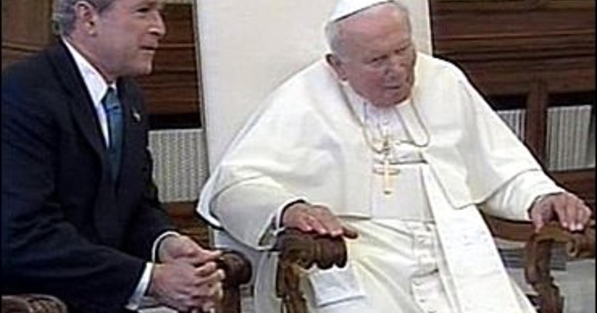 Bush Meets Pope At Vatican Cbs News 0841