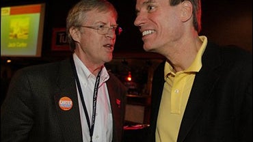 Senate candidate Jack Carter (left), son of former president Jimmy 