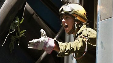 Israeli soldier of a rescue unit 