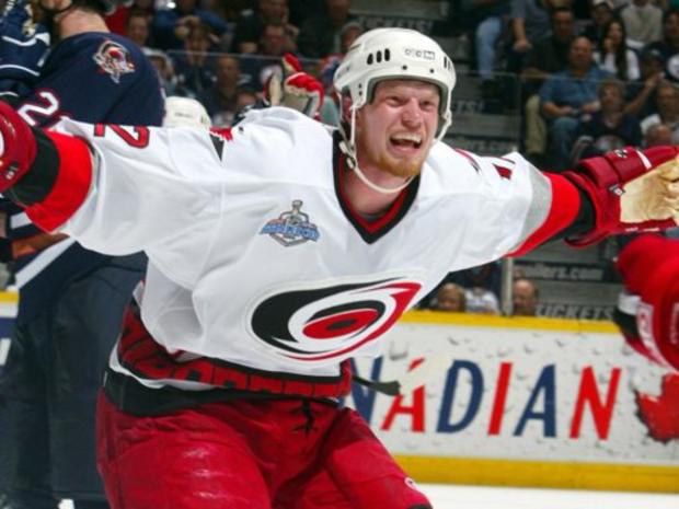 Eric Staal #12 of the Carolina Hurricanes 