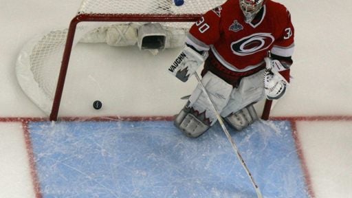 Hurricanes' goalie Cam Ward 