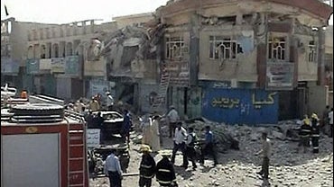 Aftermath of bomb blast in Shiite area 