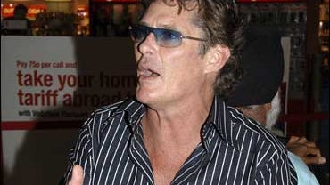 David Hasselhoff at Heathrow airport July 26 