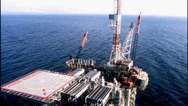 Exxon Oil Platform Hondo in Pacific Ocean, off Santa Barbara coast, 3-28-86 