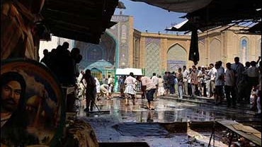 Aftermath of bombing at Imam Ali mosque in Najaf, Iraq, Aug. 10, 2006 