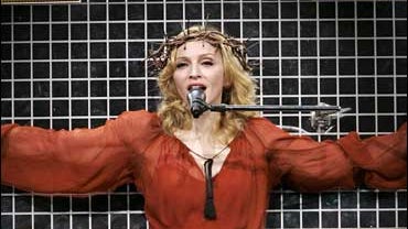 Madonna performs "Confessions" tour in London. 