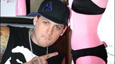 Joel Madden with Booty Parlor products 