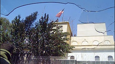 U.S. security personnel stand atop the U.S. embassy in Damascus, Tuesday, Sept. 12, 2006.U.S. security personnel stand atop the U.S. embassy in Damascus, Tuesday, Sept. 12, 2006. 