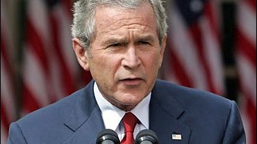 President Bush speaks during a press conference in the Rose Garden, Friday, Sept. 15, 2006, at the White House in Washington 