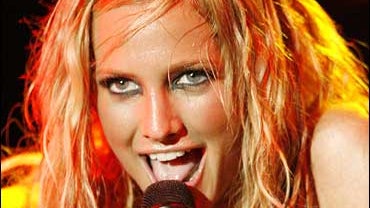 Ashlee Simpson performs in LA on June 7, 2006 