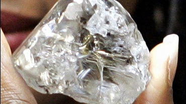 The 'Lesotho Promise' diamond, a 603-carat rock and the world's 15th largest diamond, Antwerp, Belgium, Oct. 9, 2006 