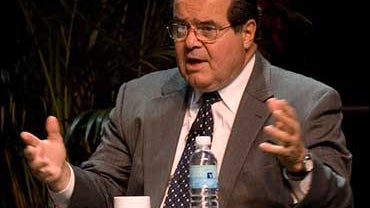 .S. Supreme Court Associate Justice Antonin Scalia speaks during debate at ACLU, Oct. 15, 2006 in Washington. 