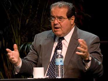 .S. Supreme Court Associate Justice Antonin Scalia speaks during debate at ACLU, Oct. 15, 2006 in Washington. 