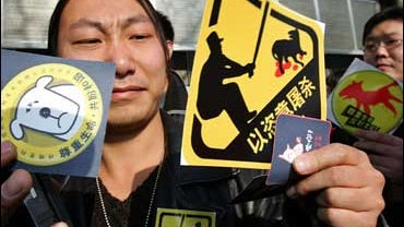 Beijing, China, demonstration, protest, pet killings, dogs 