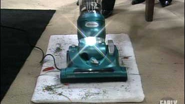 Housekeeping expert demonstrates quick holiday clean-up. 