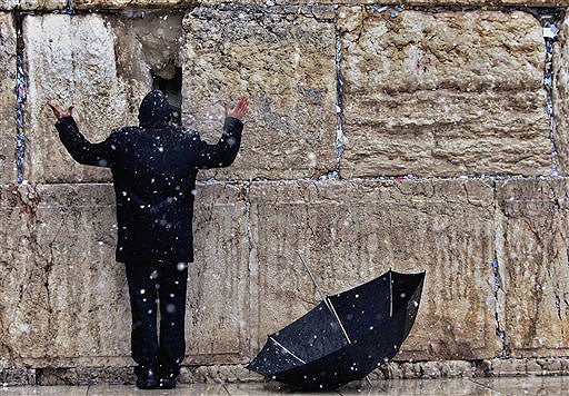 Western Wall Snowfall 