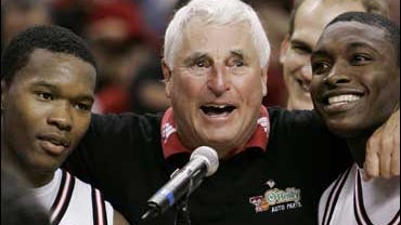 Bobby Knight with two players 